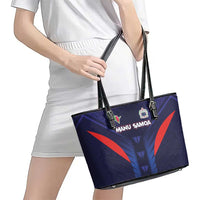Rugby Samoa Leather Tote Bag Siva Tau Spirit Sporty Vibes LT03 - Polynesian Pride