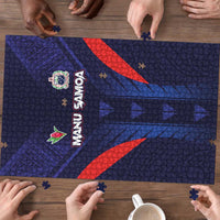 Rugby Samoa Puzzle Siva Tau Spirit Sporty Vibes - Polynesian Pride