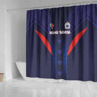 Rugby Samoa Shower Curtain Siva Tau Spirit Sporty Vibes LT03 - Polynesian Pride