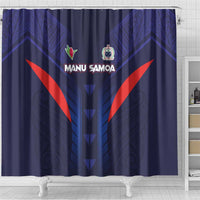 Rugby Samoa Shower Curtain Siva Tau Spirit Sporty Vibes LT03 - Polynesian Pride