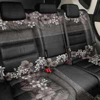 Hawaiian Tropical Flowers and Tribal Polynesian Tattoo Back Car Seat Cover Grayscale Mode LT03 - Polynesian Pride