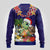 Hawaii Honu Mele Kalikimaka Ugly Christmas Sweater Santa Tropical Flower Aloha Summer Blue Version LT03 - Polynesian Pride