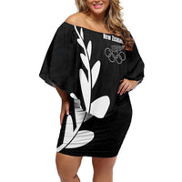 Personalised New Zealand Canoeing Special Jersey Off Shoulder Short Dress