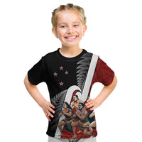 New Zealand Te Matatini Kid T Shirt Kapa Haka and Silver Fern - Maori Art Pattern
