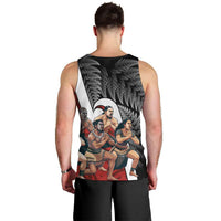 New Zealand Te Matatini Men Tank Top Kapa Haka and Silver Fern - Maori Art Pattern