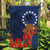 Cook Islands ANZAC Day Garden Flag Soldier Paying Respect We Shall Remember Them LT03 Garden Flag Blue - Polynesian Pride