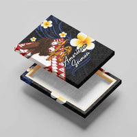 American Samoa Flag Day Canvas Wall Art Polynesian Tatau Art and Plumeria