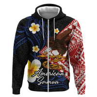 American Samoa Flag Day Hoodie Polynesian Tatau Art and Plumeria