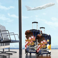 American Samoa Flag Day Luggage Cover Polynesian Tatau Art and Plumeria LT03 - Polynesian Pride