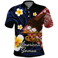 American Samoa Flag Day Polo Shirt Polynesian Tatau Art and Plumeria