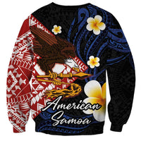 American Samoa Flag Day Sweatshirt Polynesian Tatau Art and Plumeria