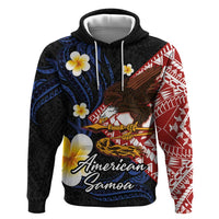 American Samoa Flag Day Zip Hoodie Polynesian Tatau Art and Plumeria