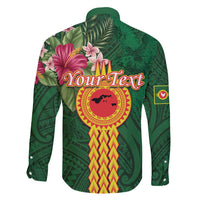Personalised Manuʻa Islands Family Matching Short Sleeve Bodycon Dress and Hawaiian Shirt Polynesian Style with Rooster Tattoo and Tropical Plants LT03 - Polynesian Pride