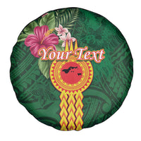 Personalised Manuʻa Islands Spare Tire Cover Polynesian Style with Rooster Tattoo and Tropical Plants LT03 - Polynesian Pride