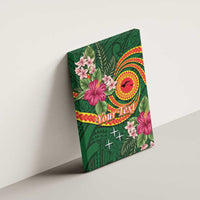 Manuʻa Islands Canvas Wall Art Polynesian Art Tattoo Style and Tropical Plants