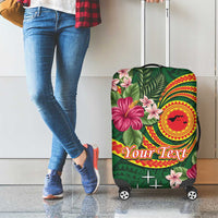 Personalised Manuʻa Islands Luggage Cover Polynesian Art Tattoo Style and Tropical Plants LT03 - Polynesian Pride