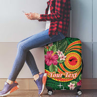 Personalised Manuʻa Islands Luggage Cover Polynesian Art Tattoo Style and Tropical Plants LT03 - Polynesian Pride