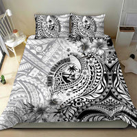 Guam-Land of the Chamorro Bedding Set Polynesian Tattoo Style Hibiscus and Plumeria Art