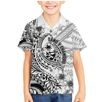 Guam-Land of the Chamorro Family Matching Mermaid Dress and Hawaiian Shirt Polynesian Tattoo Style Hibiscus and Plumeria Art