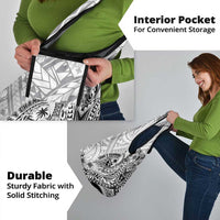 Guam-Land of the Chamorro Grocery Bag Polynesian Tattoo Style Hibiscus and Plumeria Art