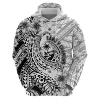 Guam-Land of the Chamorro Hoodie Polynesian Tattoo Style Hibiscus and Plumeria Art