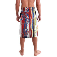 Hawaiian Sea Animals Lavalava with Lei and Flag Style LT03 - Polynesian Pride