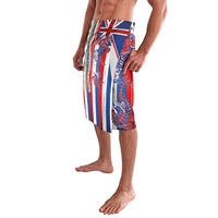 Hawaiian Sea Animals Lavalava with Lei and Flag Style LT03 - Polynesian Pride