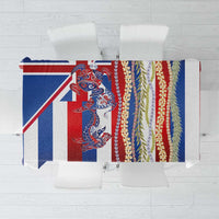 Hawaiian Sea Animals Tablecloth with Lei and Flag Style
