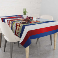 Hawaiian Sea Animals Tablecloth with Lei and Flag Style