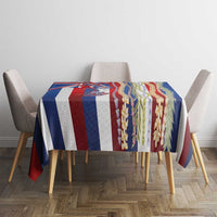 Hawaiian Sea Animals Tablecloth with Lei and Flag Style