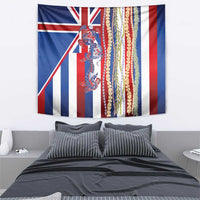 Hawaiian Sea Animals Tapestry with Lei and Flag Style