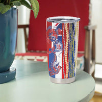 Hawaiian Sea Animals Tumbler Cup with Lei and Flag Style