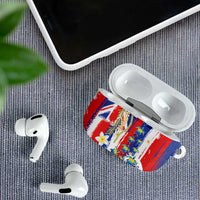 Hawaiian Sea Turtles and Plumeria AirPods Case with Lei and Flag Grunge Style