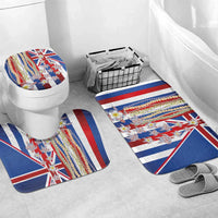 Hawaiian Polynesian Tribal Turtles Bathroom Set with Lei and Flag Style