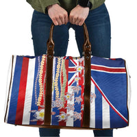 Hawaiian Polynesian Tribal Turtles Travel Bag with Lei and Flag Style