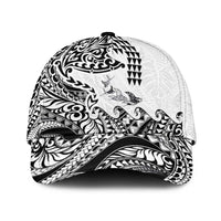 Hawaiian Tribal Manta Ray Classic Cap Kakau Tattoo and Polynesian Art Motif Pattern
