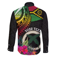 Vanuatu 44th Anniversary Family Matching Mermaid Dress and Hawaiian Shirt Boars Tusk Tugeta Yumi Selebretem Indipendens Dei