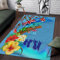 Fiji Day Area Rug Tagimoucia Flower and Melanesia Pattern