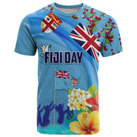Fiji Day T Shirt Tagimoucia Flower and Melanesia Pattern