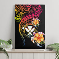 Polynesia Hawaii Turtle Day Canvas Wall Art Hibiscus and Kanaka Maoli