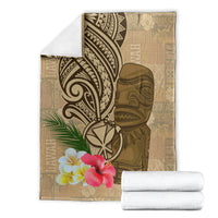 Hawaii Kanaloa Tiki Blanket Polynesian Tattoo and Tapa Pattern