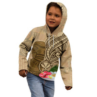 Hawaii Kanaloa Tiki Kid Hoodie Polynesian Tattoo and Tapa Pattern