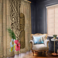 Hawaii Kanaloa Tiki Window Curtain Polynesian Tattoo and Tapa Pattern LT03 - Polynesian Pride