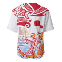 Hawaiki Nui Va'a Solo French Polynesia Baseball Jersey Red Color LT03 - Polynesian Pride