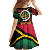 Vanuatu Constitution Day Family Matching Puletasi and Hawaiian Shirt Polynesian Tattoo and Pig Tusk Since 1979