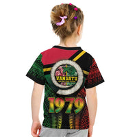 Vanuatu Constitution Day Kid T Shirt Polynesian Tattoo and Pig Tusk Since 1979 LT03 - Polynesian Pride