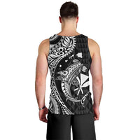Aloha Hawaii Hammerhead Shark Men Tank Top Black Kakau and Polynesian Tattoo LT03