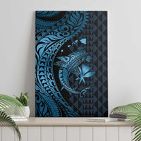 Aloha Hawaii Hammerhead Shark Canvas Wall Art Blue Kakau and Polynesian Tattoo LT03