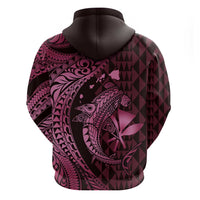 Aloha Hawaii Hammerhead Shark Hoodie Pink Kakau and Polynesian Tattoo LT03 - Polynesian Pride