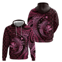 Aloha Hawaii Hammerhead Shark Hoodie Pink Kakau and Polynesian Tattoo LT03 - Polynesian Pride